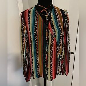 L&B Multicolor Striped Blouse